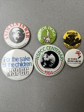 NSPCC And Animal Welfare Badges 1980’s