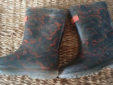 Regatta Kids  Cotton- Wellington Boots - Dark Red and Black Uk 10 #145