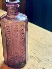 Vintage Purple Jaundice Bitters Bottle. Col Sam Johnson Richmond VA 1852