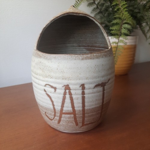 Studio pottery salt pig - salt,