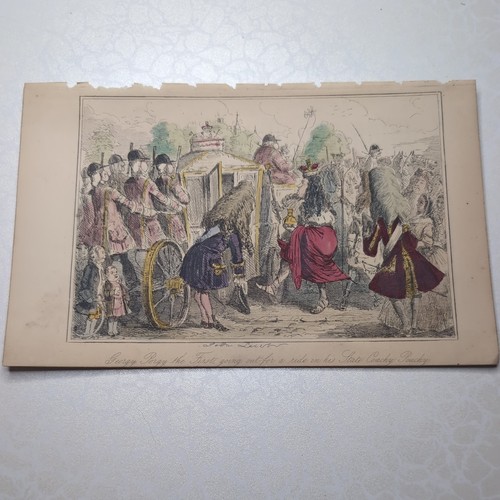 Original c1870 colour etching - colour,