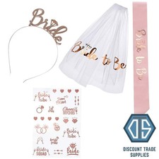 4 Pcs Set Bride to Be Veil