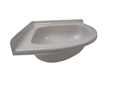 Beige corner vanity sink - corner,