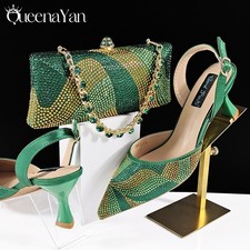 Striped Rhinestone Long Bag