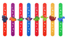 X2 Dinosaur Slap Bands Snap