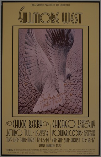 Jethro tull signed handbill - signed, /