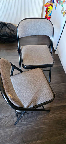 Grey fabric padded folding - fabric,