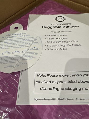 Joy mangano huggable - mangano, hangers