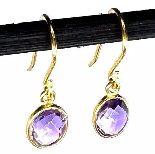 Amethyst drop earrings - drop,