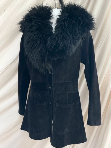 Vintage 70s black suede - vintage,