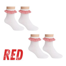 3-12Pairs Girls Frilly Lace