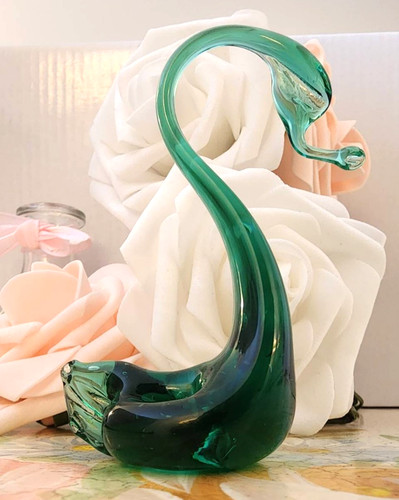 Vintage murano style green art - vintage,