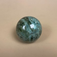 Green marble paperweight - green,