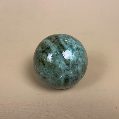 Green marble paperweight - marble,
