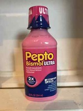 Pepto Bismol Liquid Ultra 5 Symptom Fast Relief Original Flavour 12oz