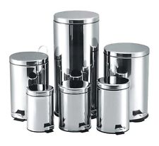 Stainless Steel Pedal Dustbin with Inner Plastic Bucket - 5L, 12L, 20L, 30L