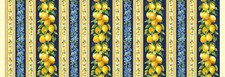 Lemon Stripe Fabric By The
