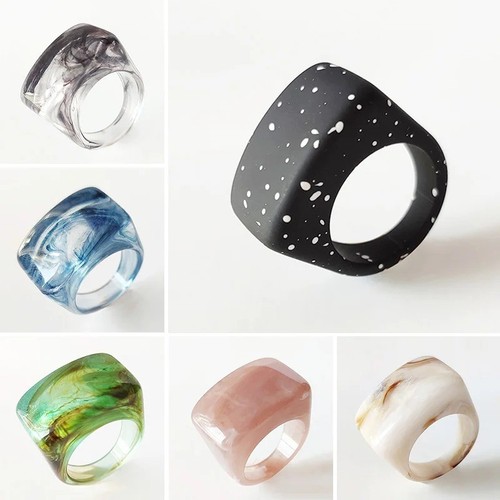 Ins vintage resin ring - vintage,