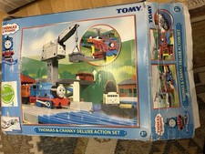 Tomy Thomas and Cranky Deluxe Action Set Motor Road and Rail TrackMaster