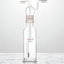 Gas Washing Bottle 250 ml Borosilicate Glass Lab Equipment 34/34 Stopper 267mm