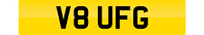 V8 UFG Retained Number Plate