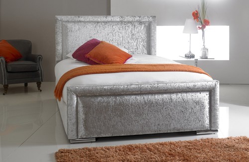 Upholstered crushed velvet - upholstered,