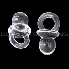 20mm Clear Transparent Acrylic Smooth Dummies Pendant Plastic Dummy  Charms ML
