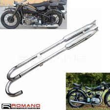 32HP Fishtail Exhaust Muffler Pipe Assembly For BMW M1 M72 R71 R12 CJ Dnepr MT12