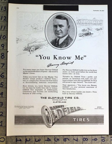 1920 barney oldfield tire - barney,