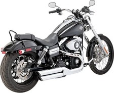 Vance & Hines 3" Round Twin Slash Slip-On Mufflers For HD FXDF 08-17 16845