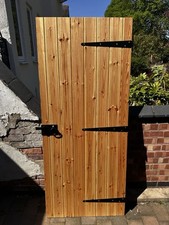 Soft Wood Shed Door / Garden Gate With Hinges And Latch. Treated With Osmo Oil.