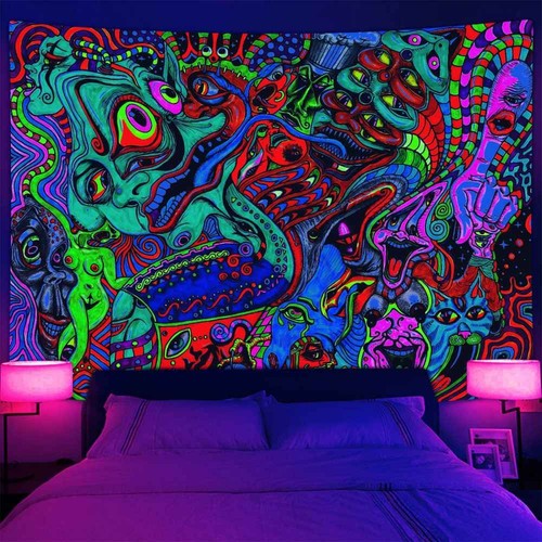 Blacklight psychedelic monster - blacklight,