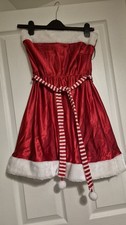 Secret Possessions Christmas Sexy Mrs Santa Claus Dress Lingerie Net Hem Xmas