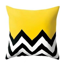 Yellow Geometric Cushion Cover