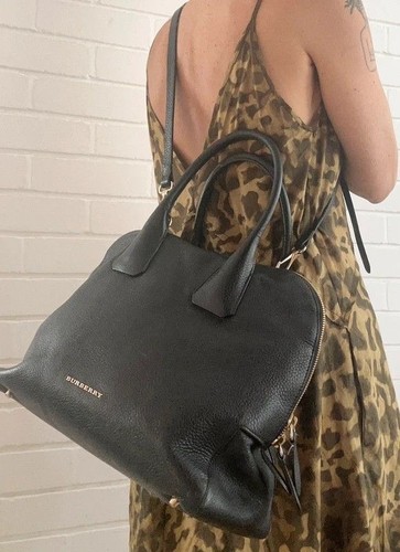 Burberry black leather - black,