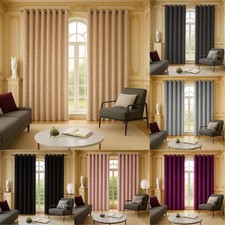 Crushed Velvet Curtains Pair
