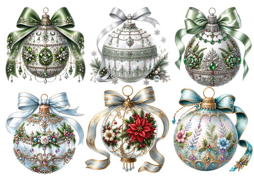 Christmas baubles 1xa4 rice - baubles,