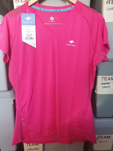 Womens raidlight pink neck - v,