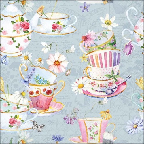Vintage tea cups decoupage - 4,