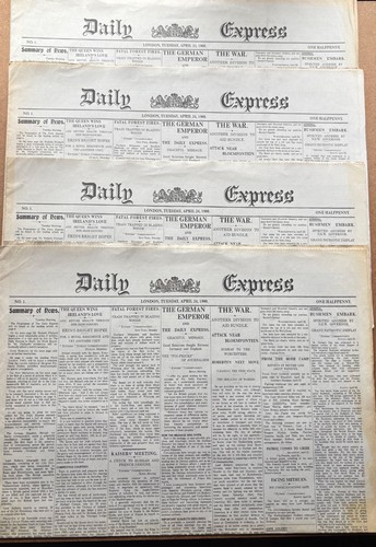 Daily express issue - 1,, x3