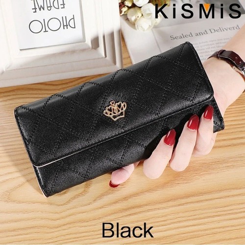 Ladies leather wallet long - leather,