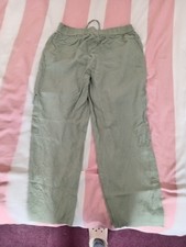 Green Linen Style Trousers