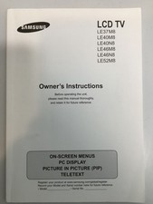 Samsung LCD tv LE37M8 televison original manual.