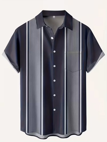Men bowling shirt size - men's,