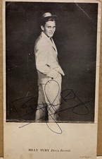 Billy Fury Signed Autograph