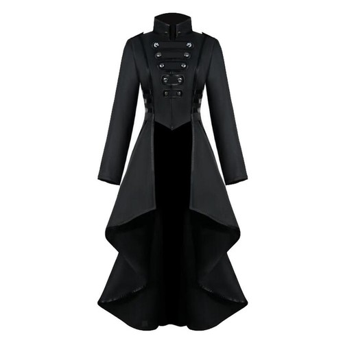 Women black steampunk - women's, long
