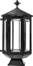 12" Metal Glass Candle Holder