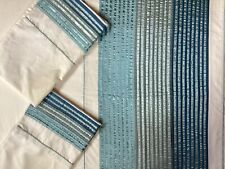 Next King Size Duvet Cover Set Cream Green Teal Duck Egg Used On Spare Bed Only