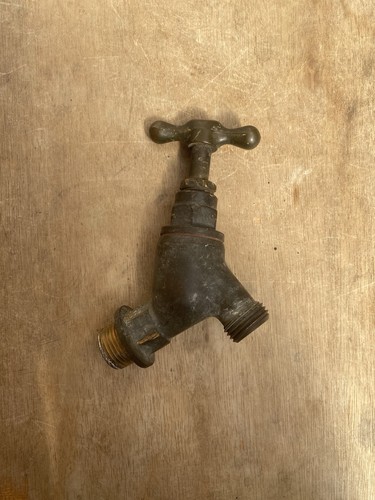 Antique garden tap solid brass - garden,