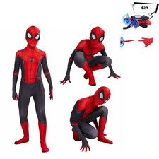 Kids SpiderMan Cosplay Costume Boys Tobey Maguire Outfit Jumpsuit Fancy Dress